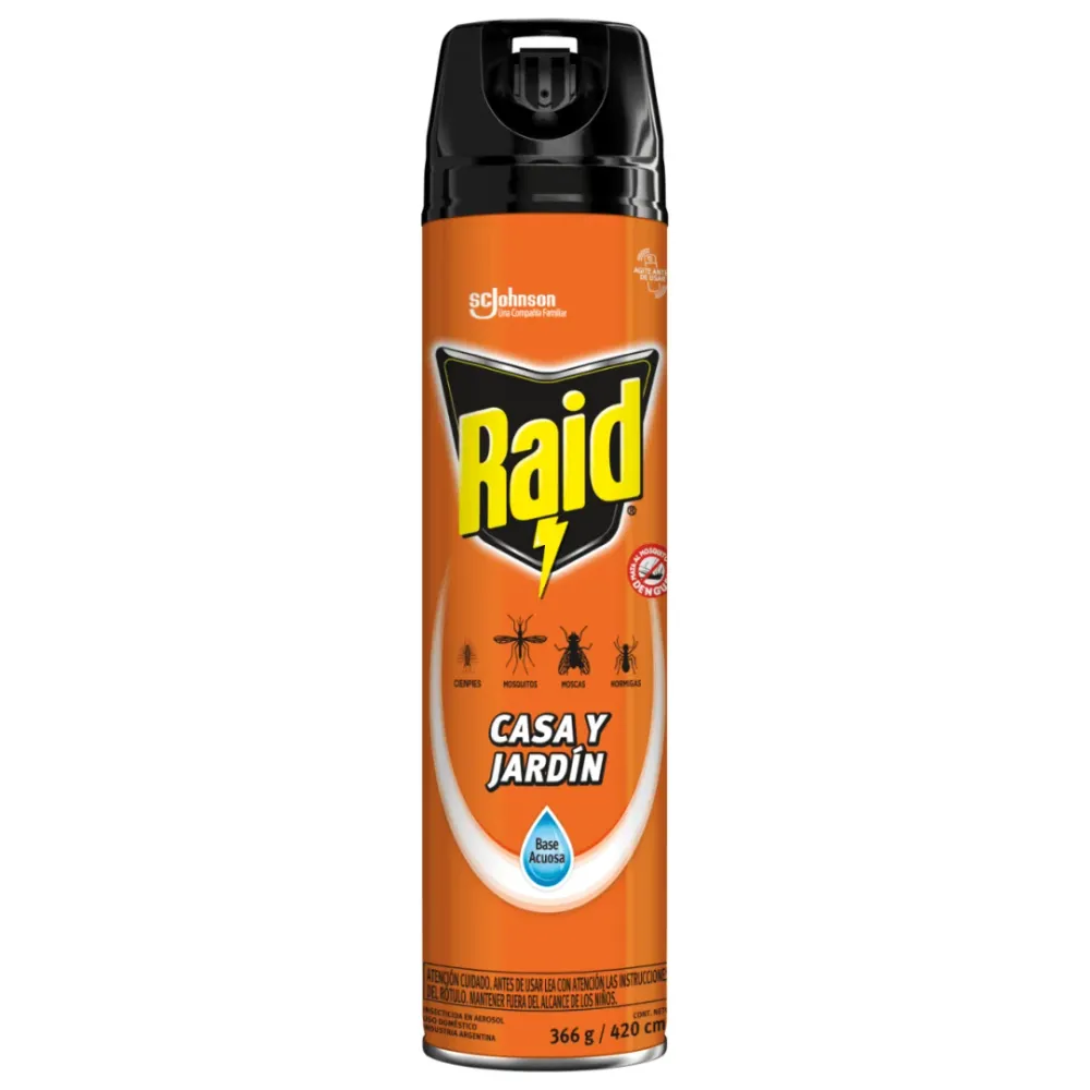 Insecticida Casa y Jardín Raid 420 cc
