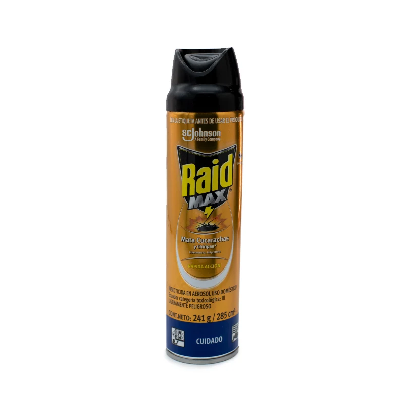 INSECTICIDA RAID 285C MAX CUCARACHAS ARAÑAS