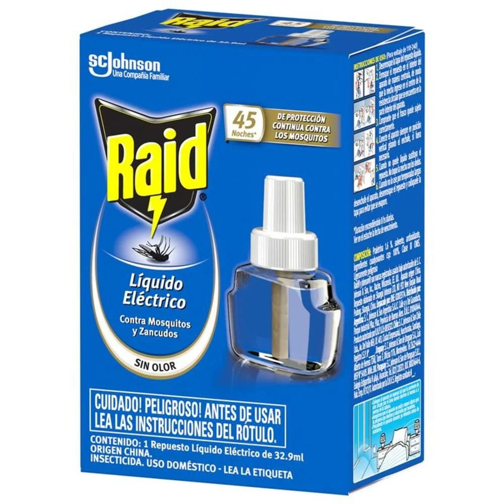 Insecticida Recarga 45 Noches Liquido RAID