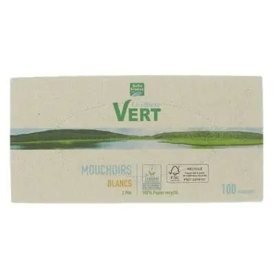 Le Réflexe Vert Mouchoirs 100pcs White
