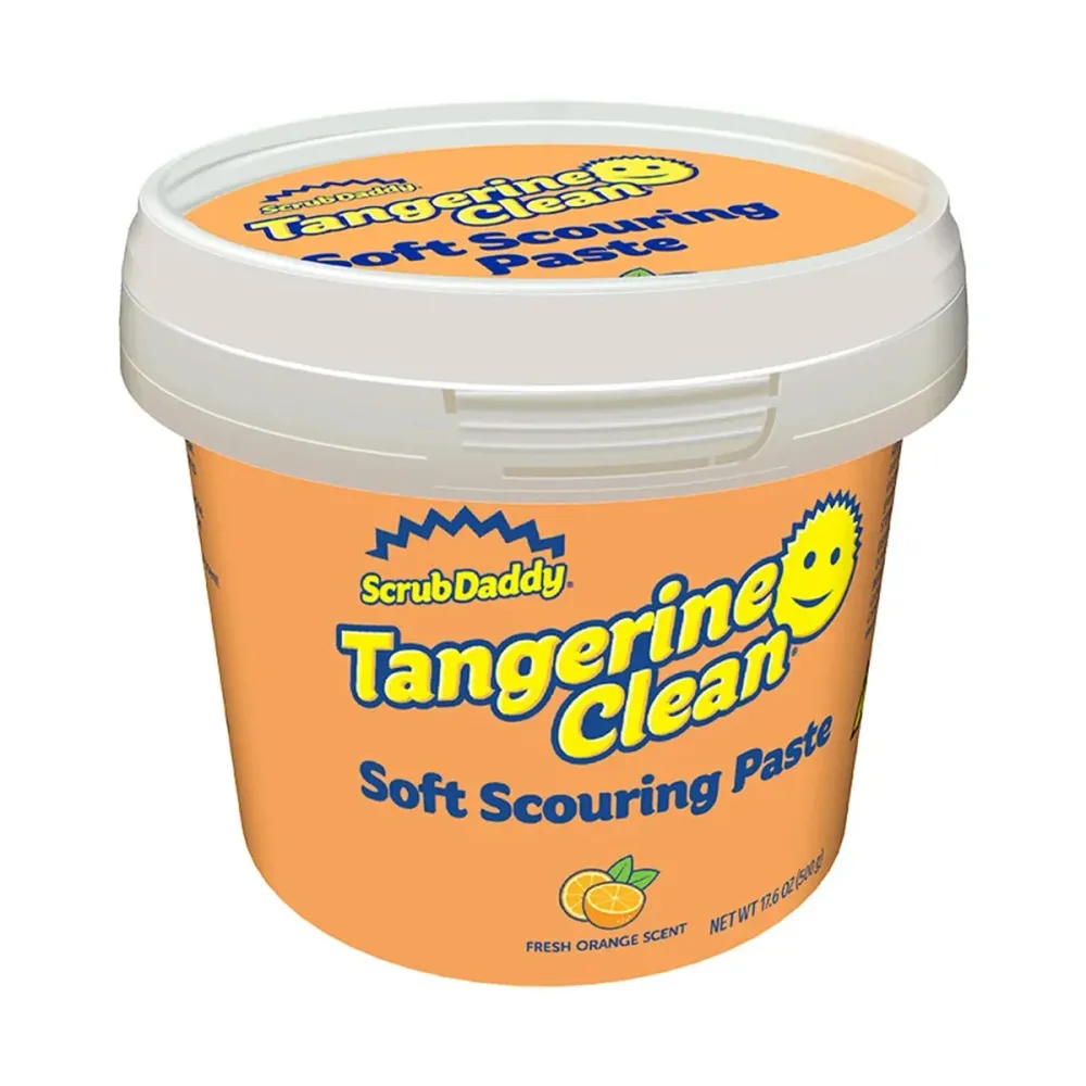 Tangerine Clean Scrub Daddy, Pasta limpiadora multiusos 500 gr, para todo tipo de suciedades difíciles