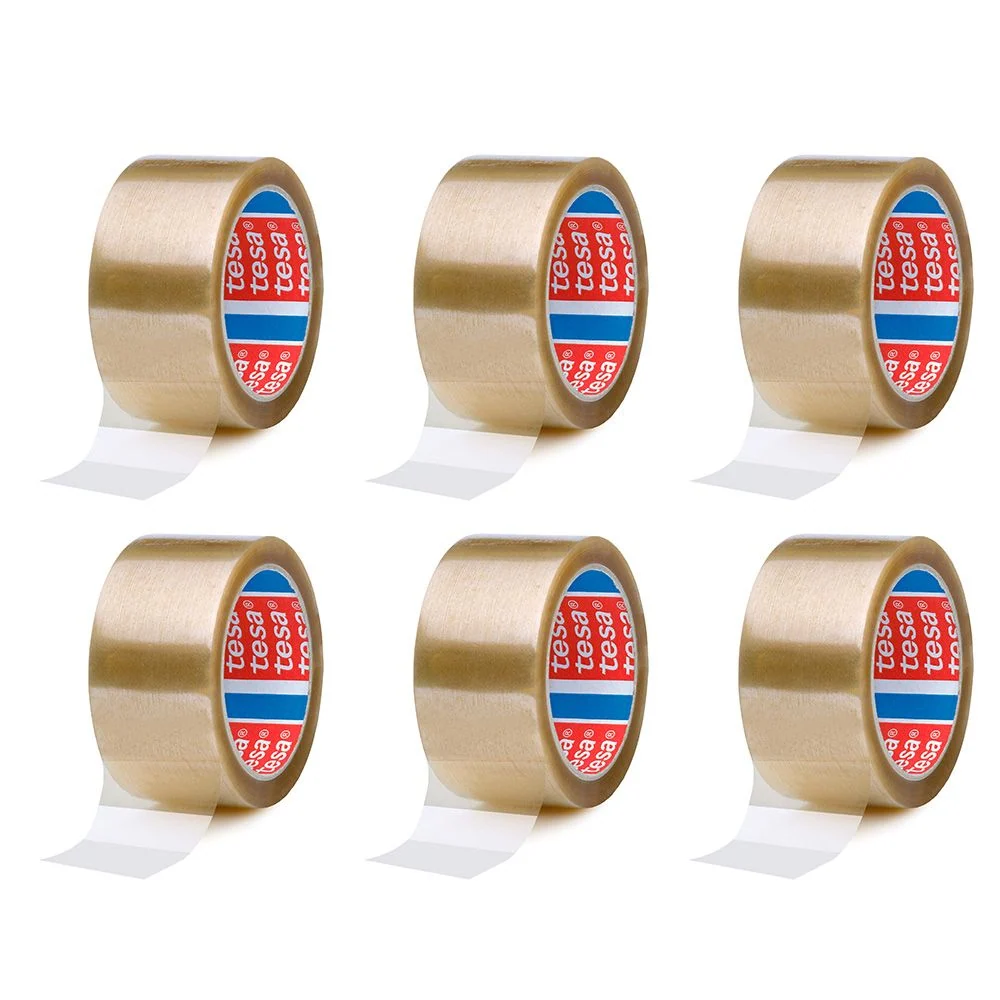 CINTA DE EMBALAR TRANSPARENTE 28 MICRAS 50 mm x 66 m, 6 uds TESA