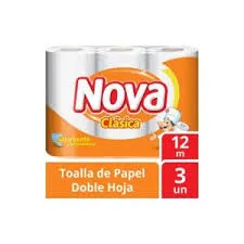 TOALLAS DE PAPEL NOVA 3 ROLLOS