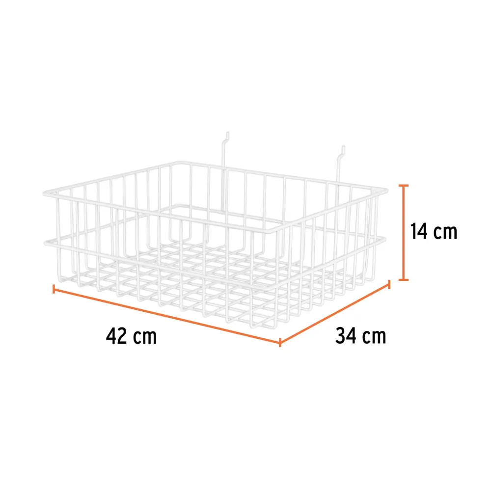 Canastilla de acero, 42 x 14 x 34 cm, Truper