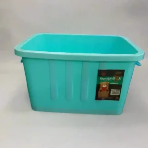 Turquoise Rectangular Plastic Storage Box 30L