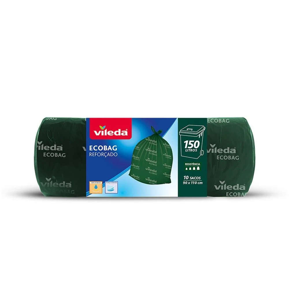 BOLSA DE BASURA ECOBAG REFORZADA 150 l (90 x 110 cm) 10 uds VILEDA