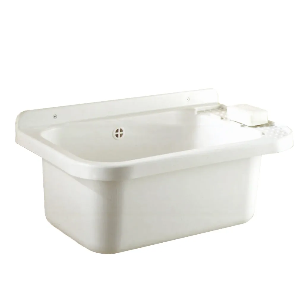 Lavatoio pvc ideale per esterni con sifone incluso cm 60x40x24h