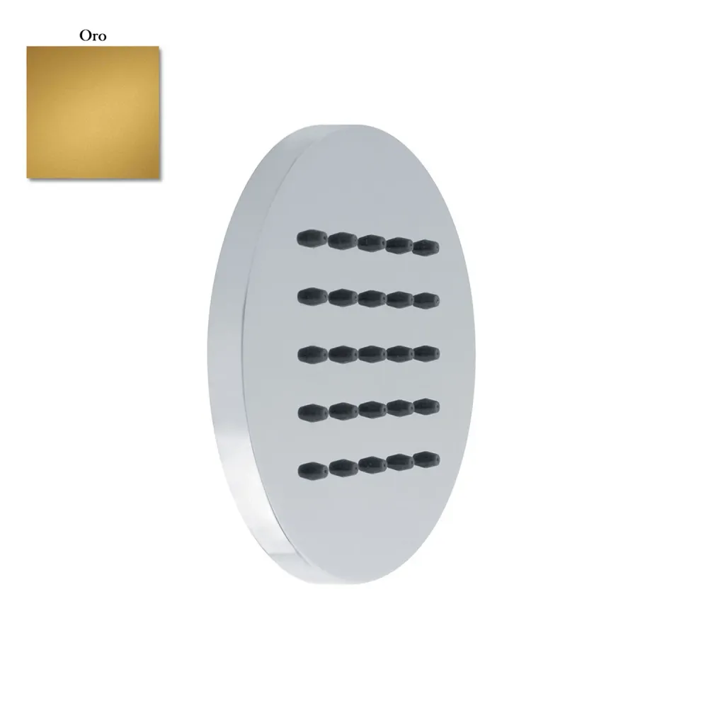 Soffione chorro corporal de pared 100mm en latón dorado 3L