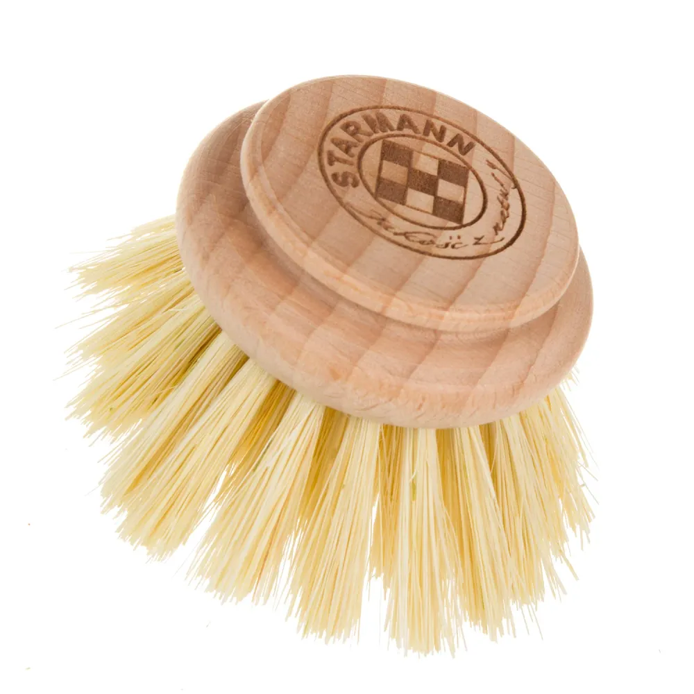 Cepillo para enjabonar platos, cabezal de repuesto para fregadero, madera de haya, Tampico Agave, duradero