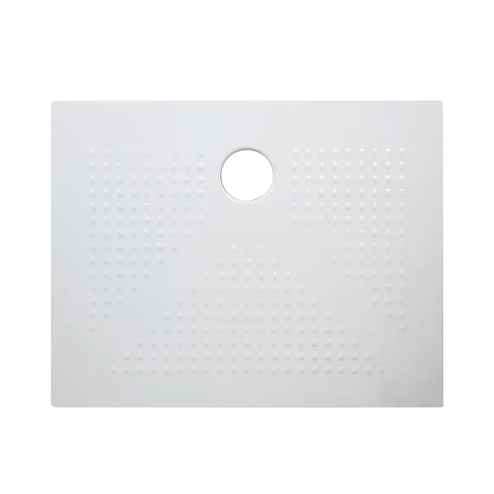 Plato de ducha de cerámica rectangular DocciaGo 70x120 cm - Blanco deslumbrante
